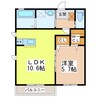 パルクハイムJ 1LDKの間取り
