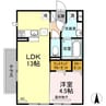 ラニー　ラグーン 1LDKの間取り