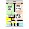 西田アパート 3Kの間取り
