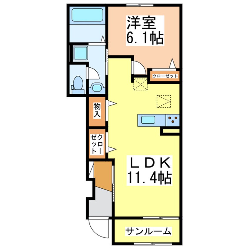 間取図 サンミッシェル　A