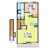 サンミッシェル　A 1LDKの間取り