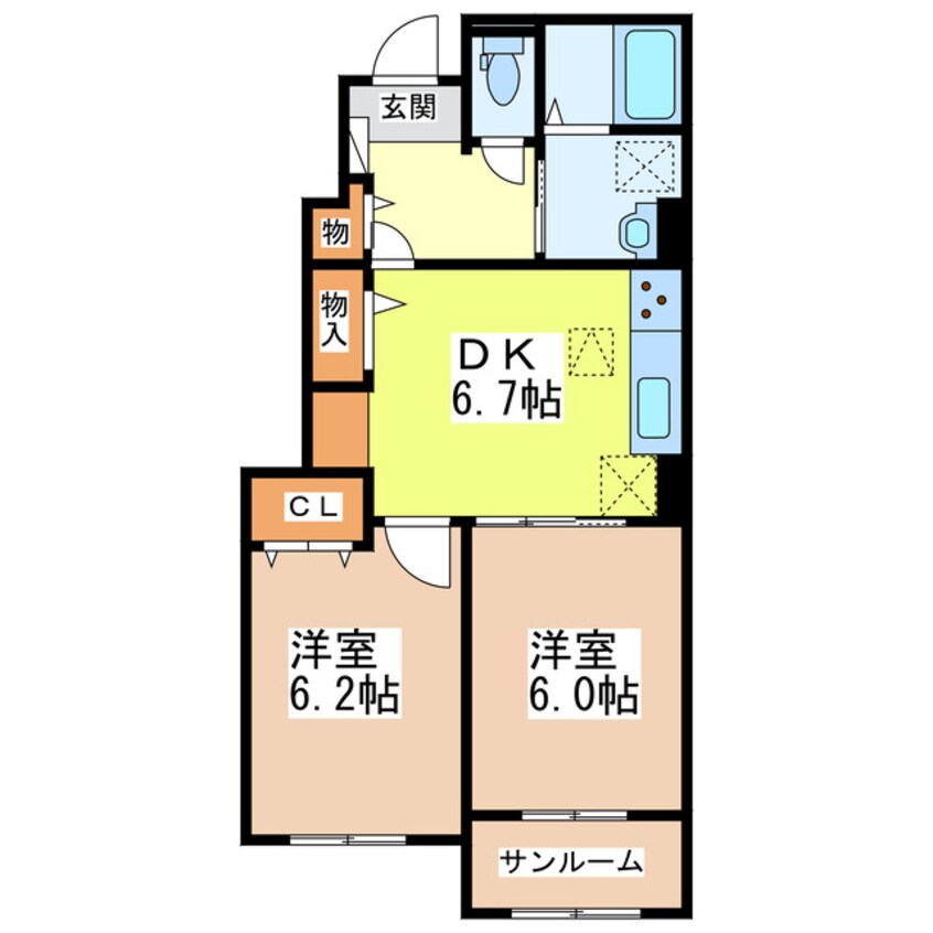 間取図 サンミッシェル　B