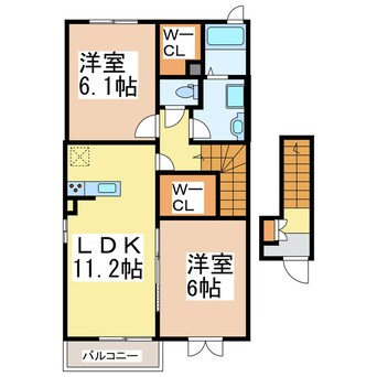 間取図 チロリアンコッティⅡ　A