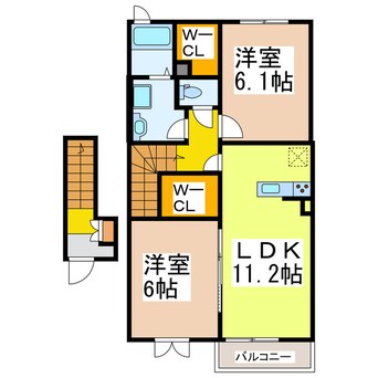 間取図 チロリアンコッティⅡ　A