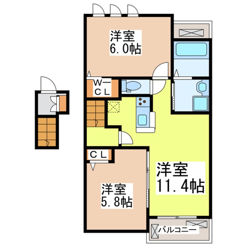 間取図 チロリアンコッティⅡ　B