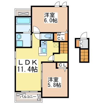 間取図 チロリアンコッティⅡ　B