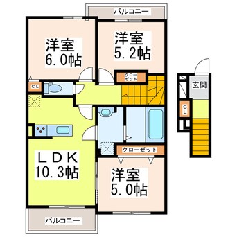 間取図 Villa Shin Ⅱ