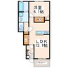 レトア　シャルールⅡ 1LDKの間取り