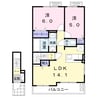 Ange224　A 2LDKの間取り