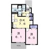 センチュリー・ワン 2DKの間取り