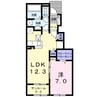 アルモニー八代Ⅱ 1LDKの間取り