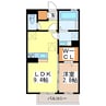 パラティウム 1LDKの間取り