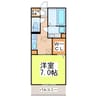 モアボヌール 1Kの間取り