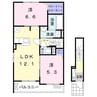 サンライト桜Ⅲ 2LDKの間取り