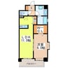 GLAD塩屋町 1LDKの間取り