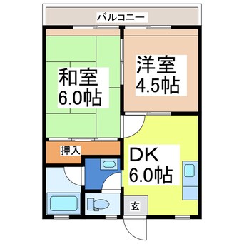 間取図 第1グリーンコーポ松江