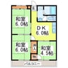 コーポ髙浪 3DKの間取り