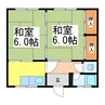 ひばりハイツ 2Kの間取り