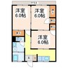 ヒマワリマンション2 3Kの間取り