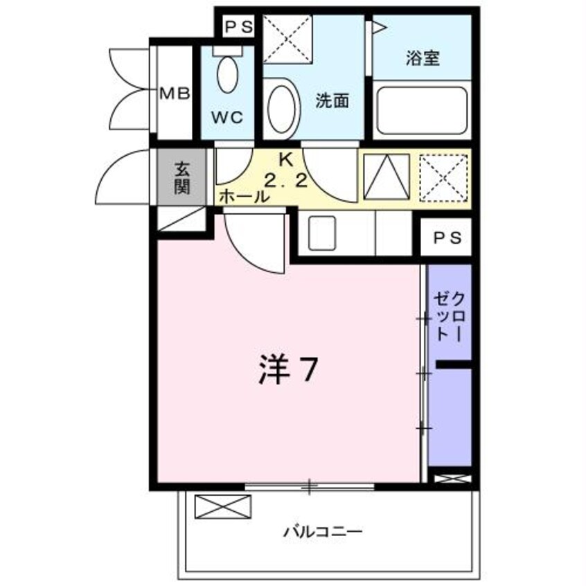 間取図 スタンツァ　ノーヴェ　アオ