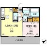エクセル八代 1LDKの間取り