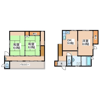間取図 古城町貸家
