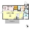 プレミスト新八代 1LDKの間取り