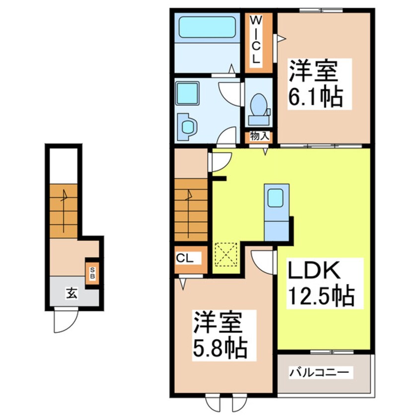 間取図 カーサ　プラシードⅡ