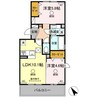 アベニール新八代 2LDKの間取り