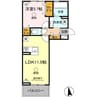サニーフラット松江 1LDKの間取り