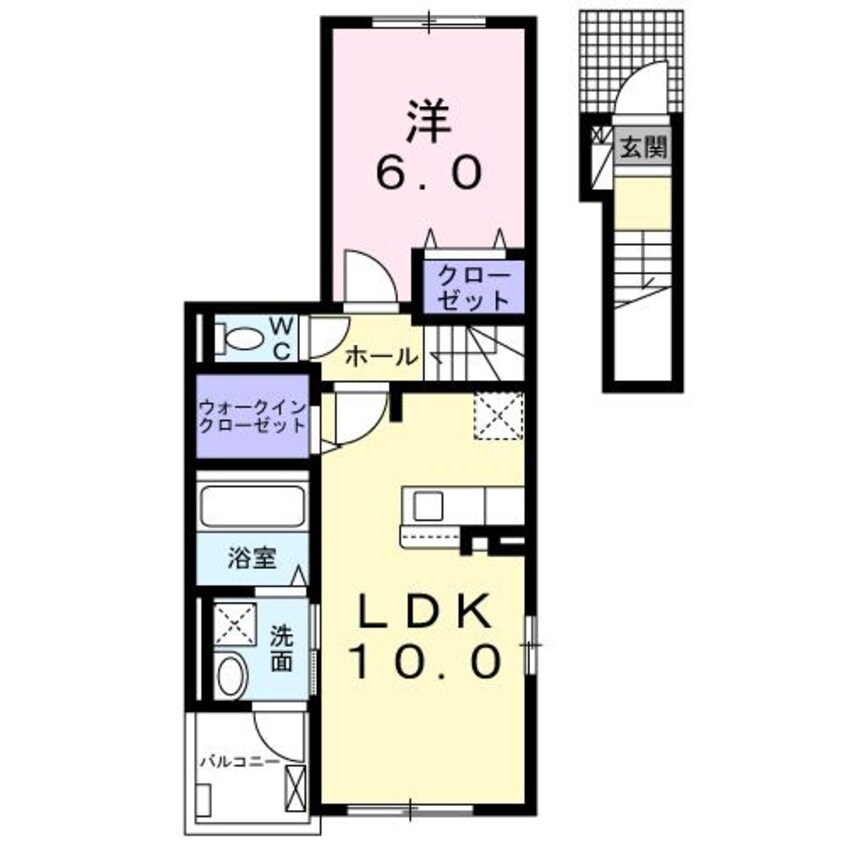 間取図 アイ・ヴィレッジ古閑中町A