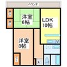 ファミール松江 2LDKの間取り