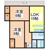 ファミール松江 2LDKの間取り