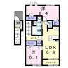 クレイン 2LDKの間取り