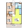 ジャルディーノ 2LDKの間取り