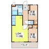 ジャルディーノ 2LDKの間取り