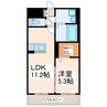 フルール 1LDKの間取り
