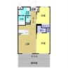フルール 2LDKの間取り