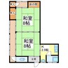 コーポフェイス 2Kの間取り