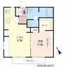 アーデンハイツ 1LDKの間取り