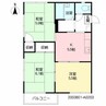 フローラル古城A 3Kの間取り
