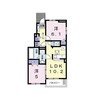 CREST//VILLAⅠ 2LDKの間取り