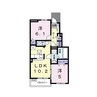 CREST//VILLAⅠ 2LDKの間取り