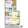 WM新八代B 2LDKの間取り