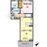 WM新八代B 1LDKの間取り
