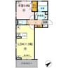 WM新八代B 1LDKの間取り
