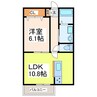 KARIN８ 1LDKの間取り