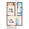 KARIN８ 1LDKの間取り