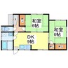 芳田貸家 2DKの間取り