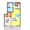 D-ROOM柊 1LDKの間取り